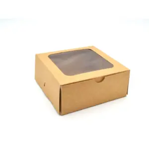 BOX 5X5X2 KRAFT WINDOW (100)