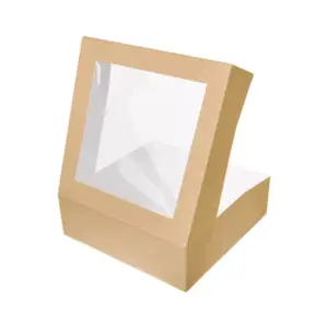 BOX 9X9X4 KRAFT WINDOW (100)