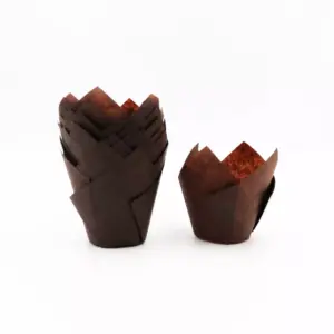 MUFFIN CASES - TULIP BROWN (20)