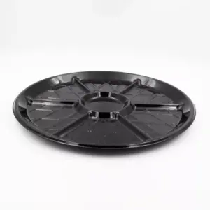 PLATTER BASE - BLACK ROUND WITH DIVISIONS
