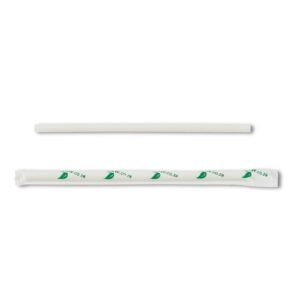 STRAW COMPOSTABLE WRAPPED (100)