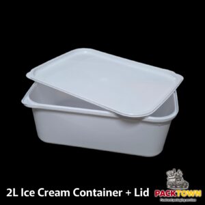 ICE CREAM CONTAINER & LID 2L