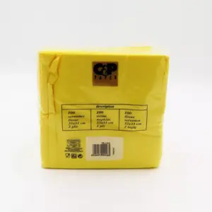 SERVIETTES - 2 PLY YELLOW (100)