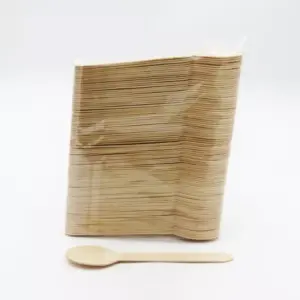 DESSERT SPOON - WOODEN 16CM (100)