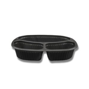 OVAL MEAL TRAY 3DIV - NO LID (10'S)